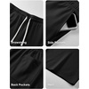 image:imageJMIERR Mens Baggy Sweat Shorts Below Knee Drawstring  Soft Stretch Fabric Deep Pockets Adjustable Drawstring Waist Baggy Loose Fit Below Knee Length Lightweight Gym ShortsA Black