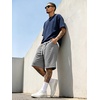 image:imageJMIERR Mens Baggy Sweat Shorts Below Knee Drawstring  Soft Stretch Fabric Deep Pockets Adjustable Drawstring Waist Baggy Loose Fit Below Knee Length Lightweight Gym ShortsA Grey