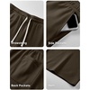 image:imageJMIERR Mens Baggy Sweat Shorts Below Knee Drawstring  Soft Stretch Fabric Deep Pockets Adjustable Drawstring Waist Baggy Loose Fit Below Knee Length Lightweight Gym ShortsBrown