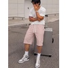 image:imageJMIERR Mens Baggy Sweat Shorts Below Knee Drawstring  Soft Stretch Fabric Deep Pockets Adjustable Drawstring Waist Baggy Loose Fit Below Knee Length Lightweight Gym ShortsPink