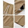 image:imageJMIERR Mens Baggy Sweat Shorts Below Knee Drawstring  Soft Stretch Fabric Deep Pockets Adjustable Drawstring Waist Baggy Loose Fit Below Knee Length Lightweight Gym ShortsKhaki