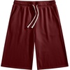 image:imageJMIERR Mens Baggy Sweat Shorts Below Knee Drawstring  Soft Stretch Fabric Deep Pockets Adjustable Drawstring Waist Baggy Loose Fit Below Knee Length Lightweight Gym ShortsRed