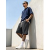 image:imageJMIERR Mens Baggy Sweat Shorts Below Knee Drawstring  Soft Stretch Fabric Deep Pockets Adjustable Drawstring Waist Baggy Loose Fit Below Knee Length Lightweight Gym ShortsDark Grey
