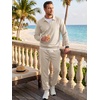 image:imageJMIERR Mens Track Suits 2 Piece Outfits Quarter Zipper Polo Shirt Tracksuit amp Joggers Sweatpants Sweatsuit SetsApricot