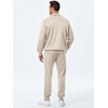 image:imageJMIERR Mens Track Suits 2 Piece Outfits Quarter Zipper Polo Shirt Tracksuit amp Joggers Sweatpants Sweatsuit SetsApricot