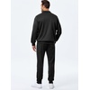 image:imageJMIERR Mens Track Suits 2 Piece Outfits Quarter Zipper Polo Shirt Tracksuit amp Joggers Sweatpants Sweatsuit SetsBlack