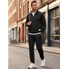 image:imageJMIERR Mens Track Suits 2 Piece Outfits Quarter Zipper Polo Shirt Tracksuit amp Joggers Sweatpants Sweatsuit SetsBlack
