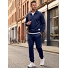 image:imageJMIERR Mens Track Suits 2 Piece Outfits Quarter Zipper Polo Shirt Tracksuit amp Joggers Sweatpants Sweatsuit SetsBlue