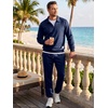 image:imageJMIERR Mens Track Suits 2 Piece Outfits Quarter Zipper Polo Shirt Tracksuit amp Joggers Sweatpants Sweatsuit SetsBlue