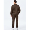 image:imageJMIERR Mens Track Suits 2 Piece Outfits Quarter Zipper Polo Shirt Tracksuit amp Joggers Sweatpants Sweatsuit SetsCoffee