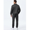 image:imageJMIERR Mens Track Suits 2 Piece Outfits Quarter Zipper Polo Shirt Tracksuit amp Joggers Sweatpants Sweatsuit SetsGrey