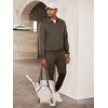 image:imageJMIERR Mens Track Suits 2 Piece Outfits Quarter Zipper Polo Shirt Tracksuit amp Joggers Sweatpants Sweatsuit SetsGrey Brown