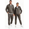 image:imageJMIERR Mens Track Suits 2 Piece Outfits Quarter Zipper Polo Shirt Tracksuit amp Joggers Sweatpants Sweatsuit SetsGrey Brown
