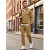 image:imageJMIERR Mens Track Suits 2 Piece Outfits Quarter Zipper Polo Shirt Tracksuit amp Joggers Sweatpants Sweatsuit SetsKhaki