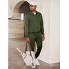 image:imageJMIERR Mens Track Suits 2 Piece Outfits Quarter Zipper Polo Shirt Tracksuit amp Joggers Sweatpants Sweatsuit SetsLight Green