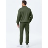 image:imageJMIERR Mens Track Suits 2 Piece Outfits Quarter Zipper Polo Shirt Tracksuit amp Joggers Sweatpants Sweatsuit SetsLight Green