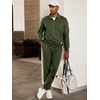image:imageJMIERR Mens Track Suits 2 Piece Outfits Quarter Zipper Polo Shirt Tracksuit amp Joggers Sweatpants Sweatsuit SetsLight Green