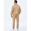 image:imageJMIERR Mens Track Suits 2 Piece Outfits Quarter Zipper Polo Shirt Tracksuit amp Joggers Sweatpants Sweatsuit SetsLight Khaki