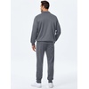 image:imageJMIERR Mens Track Suits 2 Piece Outfits Quarter Zipper Polo Shirt Tracksuit amp Joggers Sweatpants Sweatsuit SetsMedium Grey