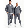 image:imageJMIERR Mens Track Suits 2 Piece Outfits Quarter Zipper Polo Shirt Tracksuit amp Joggers Sweatpants Sweatsuit SetsMedium Grey