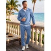 image:imageJMIERR Mens Track Suits 2 Piece Outfits Quarter Zipper Polo Shirt Tracksuit amp Joggers Sweatpants Sweatsuit SetsSky Blue