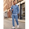 image:imageJMIERR Mens Track Suits 2 Piece Outfits Quarter Zipper Polo Shirt Tracksuit amp Joggers Sweatpants Sweatsuit SetsSky Blue
