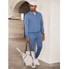image:imageJMIERR Mens Track Suits 2 Piece Outfits Quarter Zipper Polo Shirt Tracksuit amp Joggers Sweatpants Sweatsuit SetsSky Blue