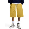 image:imageJMIERR Mens Baggy Sweat Shorts Below Knee Drawstring  Soft Stretch Fabric Deep Pockets Adjustable Drawstring Waist Baggy Loose Fit Below Knee Length Lightweight Gym ShortsYellow