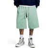 image:imageJMIERR Mens Baggy Sweat Shorts Below Knee Drawstring  Soft Stretch Fabric Deep Pockets Adjustable Drawstring Waist Baggy Loose Fit Below Knee Length Lightweight Gym ShortsMint Green