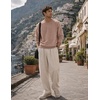 image:imageJMIERR Mens Acid Wash Cotton Vintage Relaxed Fit Crewneck Sweatshirt  Ribbed Collar Cuffs Long Sleeve Casual Pullover Drop Shoulder Y2K Streetwear Top Weekend Outings Fall Winter FashionSmoke Gray
