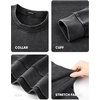 image:imageJMIERR Mens Acid Wash Cotton Vintage Relaxed Fit Crewneck Sweatshirt  Ribbed Collar Cuffs Long Sleeve Casual Pullover Drop Shoulder Y2K Streetwear Top Weekend Outings Fall Winter FashionBlack