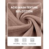 image:imageJMIERR Mens Acid Wash Cotton Vintage Relaxed Fit Crewneck Sweatshirt  Ribbed Collar Cuffs Long Sleeve Casual Pullover Drop Shoulder Y2K Streetwear Top Weekend Outings Fall Winter FashionSmoke Gray