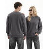 image:imageJMIERR Mens Acid Wash Cotton Vintage Relaxed Fit Crewneck Sweatshirt  Ribbed Collar Cuffs Long Sleeve Casual Pullover Drop Shoulder Y2K Streetwear Top Weekend Outings Fall Winter FashionDark Grey