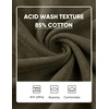 image:imageJMIERR Mens Acid Wash Cotton Vintage Relaxed Fit Crewneck Sweatshirt  Ribbed Collar Cuffs Long Sleeve Casual Pullover Drop Shoulder Y2K Streetwear Top Weekend Outings Fall Winter FashionMoss Green