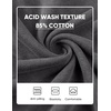 image:imageJMIERR Mens Acid Wash Cotton Vintage Relaxed Fit Crewneck Sweatshirt  Ribbed Collar Cuffs Long Sleeve Casual Pullover Drop Shoulder Y2K Streetwear Top Weekend Outings Fall Winter FashionDark Grey