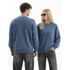 image:imageJMIERR Mens Acid Wash Cotton Vintage Relaxed Fit Crewneck Sweatshirt  Ribbed Collar Cuffs Long Sleeve Casual Pullover Drop Shoulder Y2K Streetwear Top Weekend Outings Fall Winter FashionSail Blue