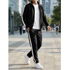image:imageJMIERR Mens Tracksuits 2 Piece Sweat Suit Full Zip Jacket amp Sweatpants  Full Zip Casual Jacket Joggers Loungewear Warm Up Suits Fall Sports Outfits Jogging SuitsBlack