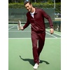 image:imageJMIERR Mens Tracksuits 2 Piece Sweat Suit Full Zip Jacket amp Sweatpants  Full Zip Casual Jacket Joggers Loungewear Warm Up Suits Fall Sports Outfits Jogging SuitsBurgundy