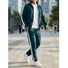 image:imageJMIERR Mens Tracksuits 2 Piece Sweat Suit Full Zip Jacket amp Sweatpants  Full Zip Casual Jacket Joggers Loungewear Warm Up Suits Fall Sports Outfits Jogging SuitsSea Green