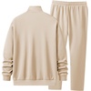 image:imageJMIERR Mens Tracksuits 2 Piece Sweat Suit Full Zip Jacket amp Sweatpants  Full Zip Casual Jacket Joggers Loungewear Warm Up Suits Fall Sports Outfits Jogging SuitsBeige