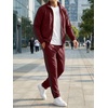 image:imageJMIERR Mens Tracksuits 2 Piece Sweat Suit Full Zip Jacket amp Sweatpants  Full Zip Casual Jacket Joggers Loungewear Warm Up Suits Fall Sports Outfits Jogging SuitsBurgundy