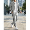 image:imageJMIERR Mens Tracksuits 2 Piece Sweat Suit Full Zip Jacket amp Sweatpants  Full Zip Casual Jacket Joggers Loungewear Warm Up Suits Fall Sports Outfits Jogging SuitsLight Grey