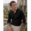image:imageJMIERR Mens Henley Shirts Ribbed Long Sleeve T ShirtsBlack