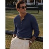 image:imageJMIERR Mens Henley Shirts Ribbed Long Sleeve T ShirtsNavy Blue