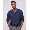 image:imageJMIERR Mens Henley Shirts Ribbed Long Sleeve T ShirtsNavy Blue