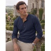 image:imageJMIERR Mens Henley Shirts Ribbed Long Sleeve T ShirtsNavy Blue