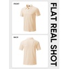 image:imageJMIERR Mens Textured Collared Casual Short Sleeve Knit Polo ShirtsApricot