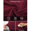 image:imageJMIERR Mens Textured Collared Casual Short Sleeve Knit Polo ShirtsBurgundy