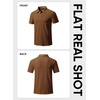 image:imageJMIERR Mens Textured Collared Casual Short Sleeve Knit Polo ShirtsChestnut