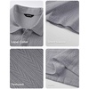 image:imageJMIERR Mens Textured Collared Casual Short Sleeve Knit Polo ShirtsGray